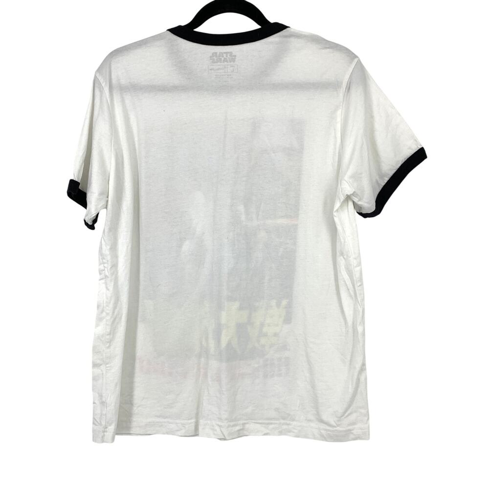 Star Wars: A New Hope China Ringer Crew Neck T-Shirt Mens Size Large White - Picture 2 of 5